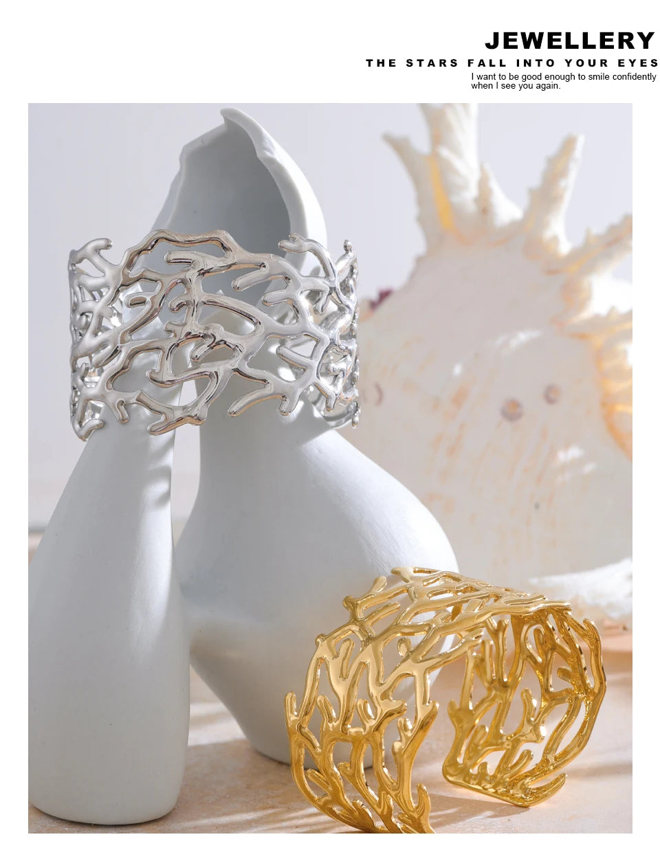 Golden Reef Cuff Bracelet