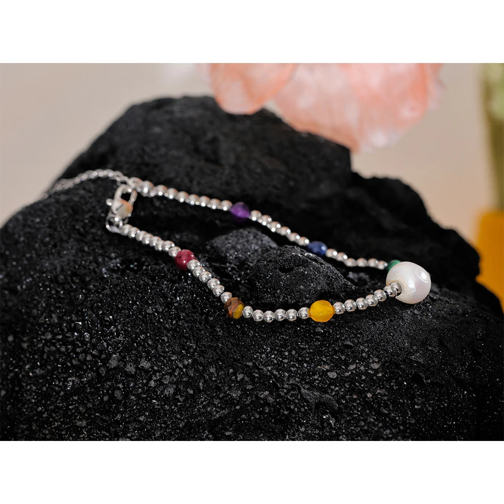 Beaded Bracelet with Multicolor Accents