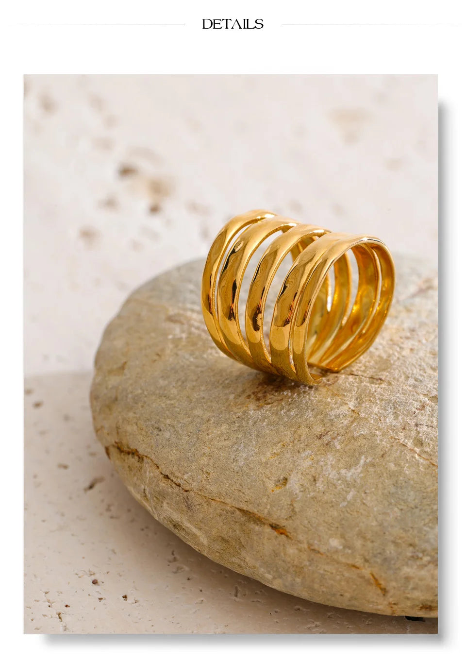 Melted Gold Ring Stack