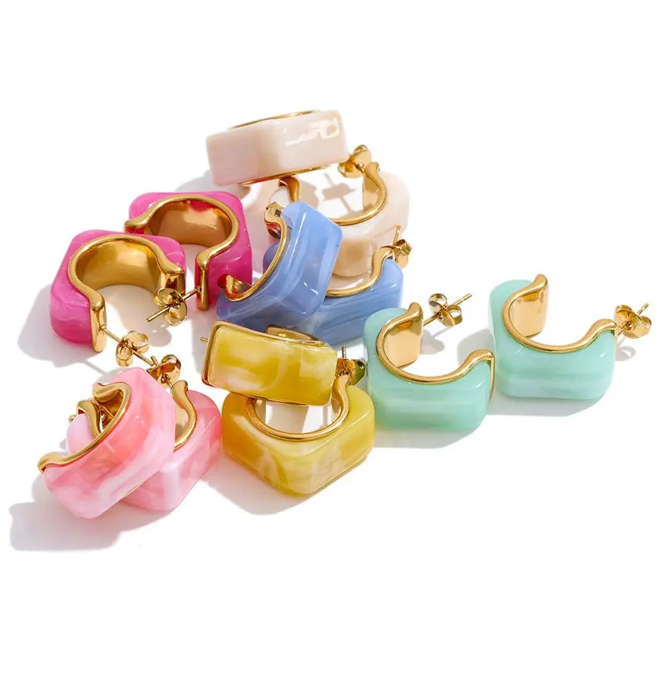Fashionable Resin Hoops