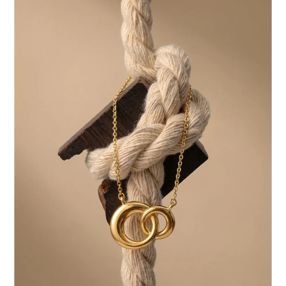 Double Ring Necklace