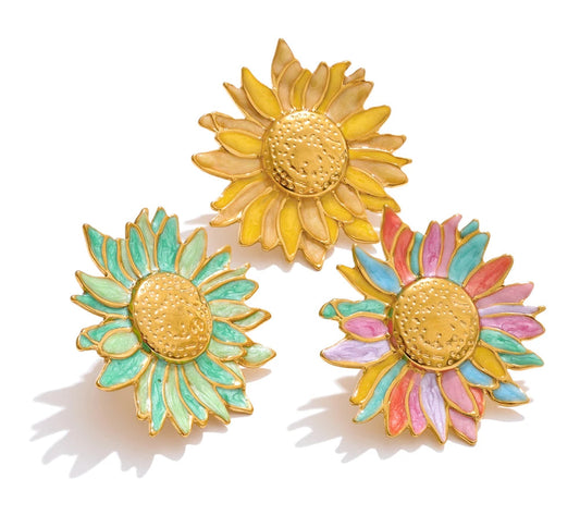 Colorful Flower Pins
