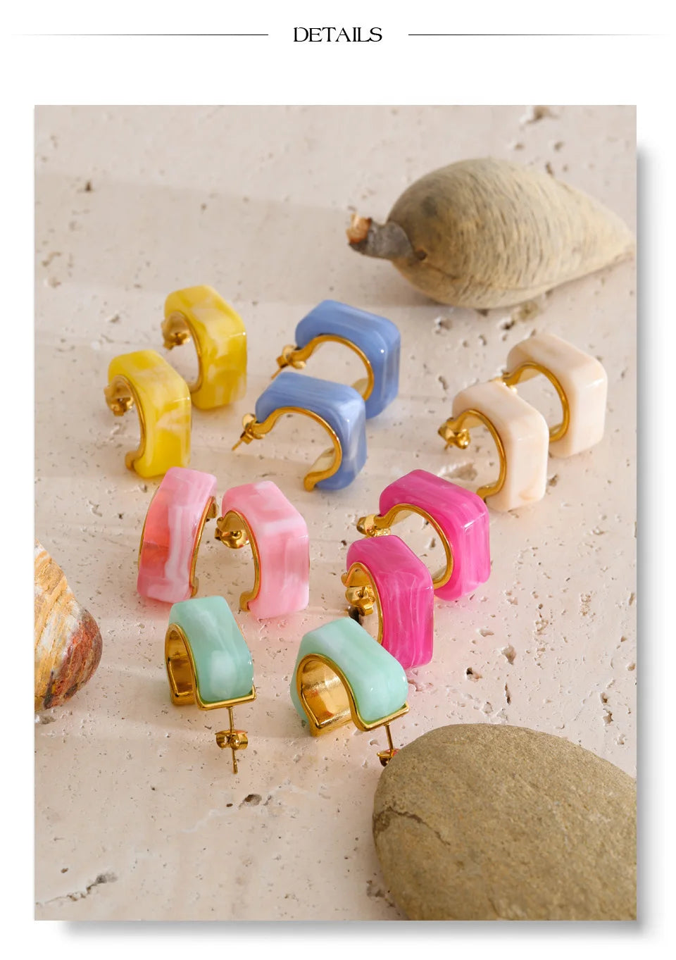 Fashionable Resin Hoops