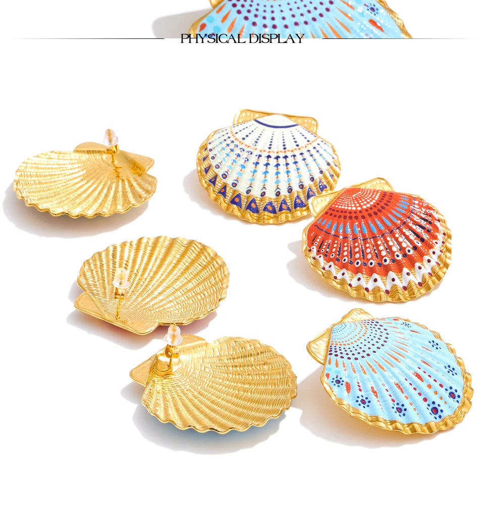 Coastal Shell Earrings Set