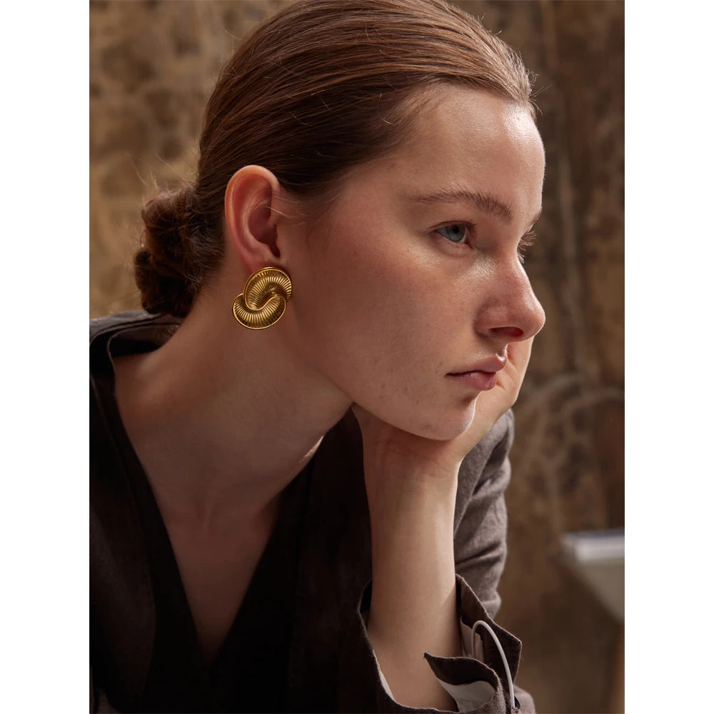 Shell-Inspired Spiral Studs