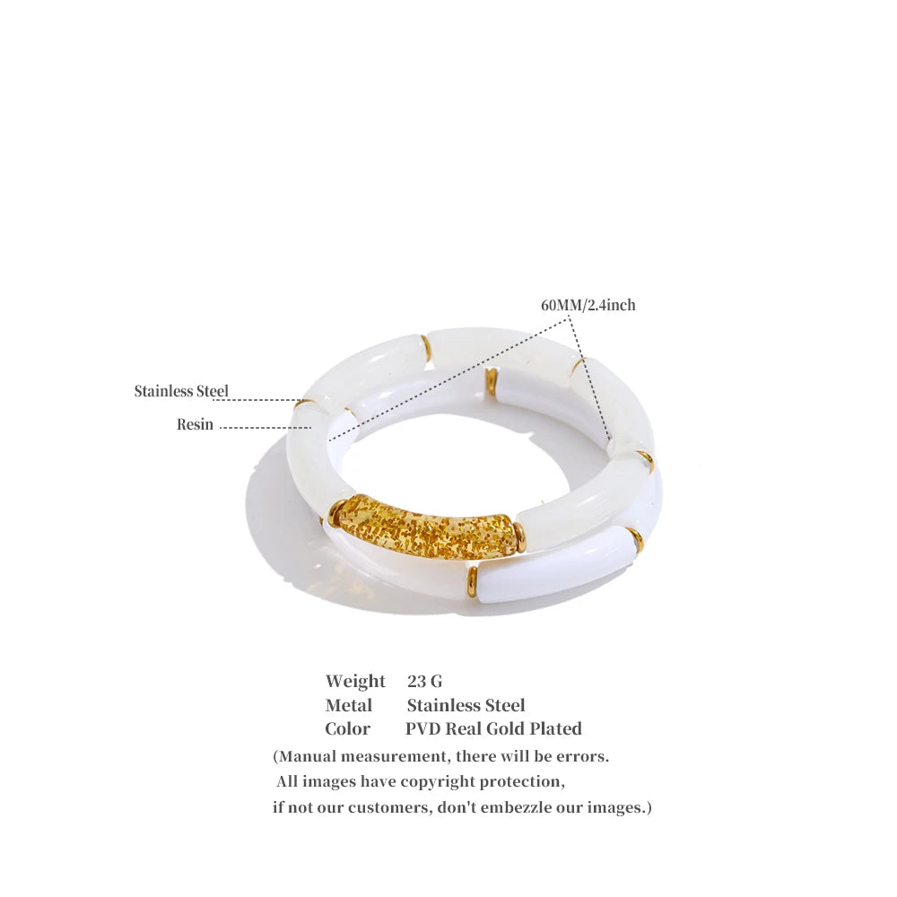 Acrylic & Gold Bangle
