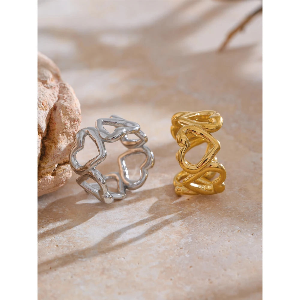 Gold Geometric Party Ring