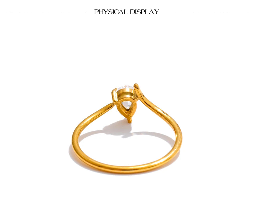 Crystal Solitaire Ring