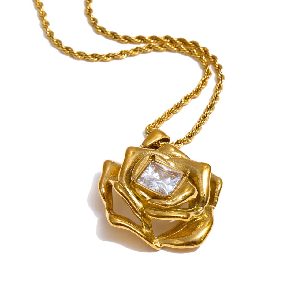 Rose Crystal Jewelry Set