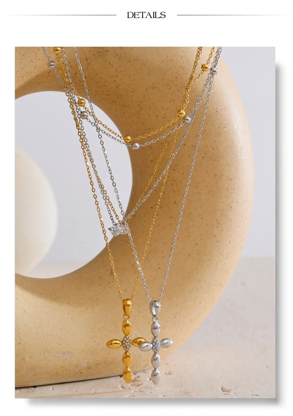 Layered Cross Necklace