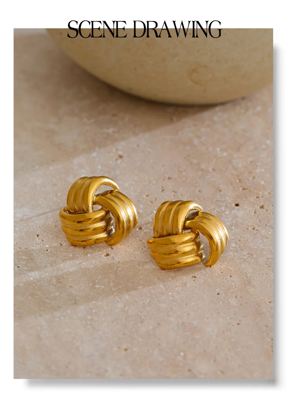 Sculpted Knot Studs