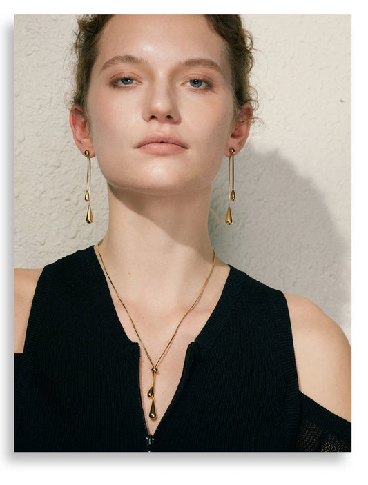 Liquid Gold Teardrop Set
