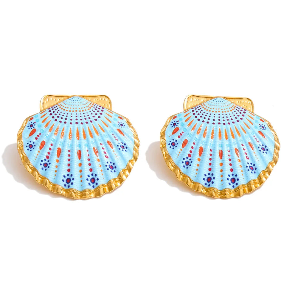 Coastal Shell Earrings Set