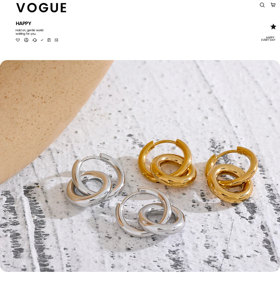 Double-Link Drop Earrings