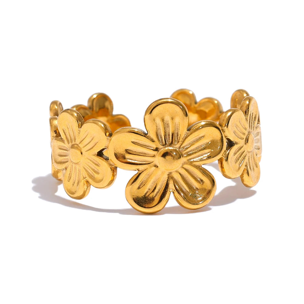 Textured Floral Ring