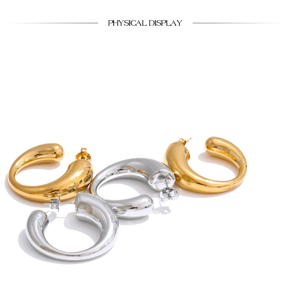 Open Crescent Hoops