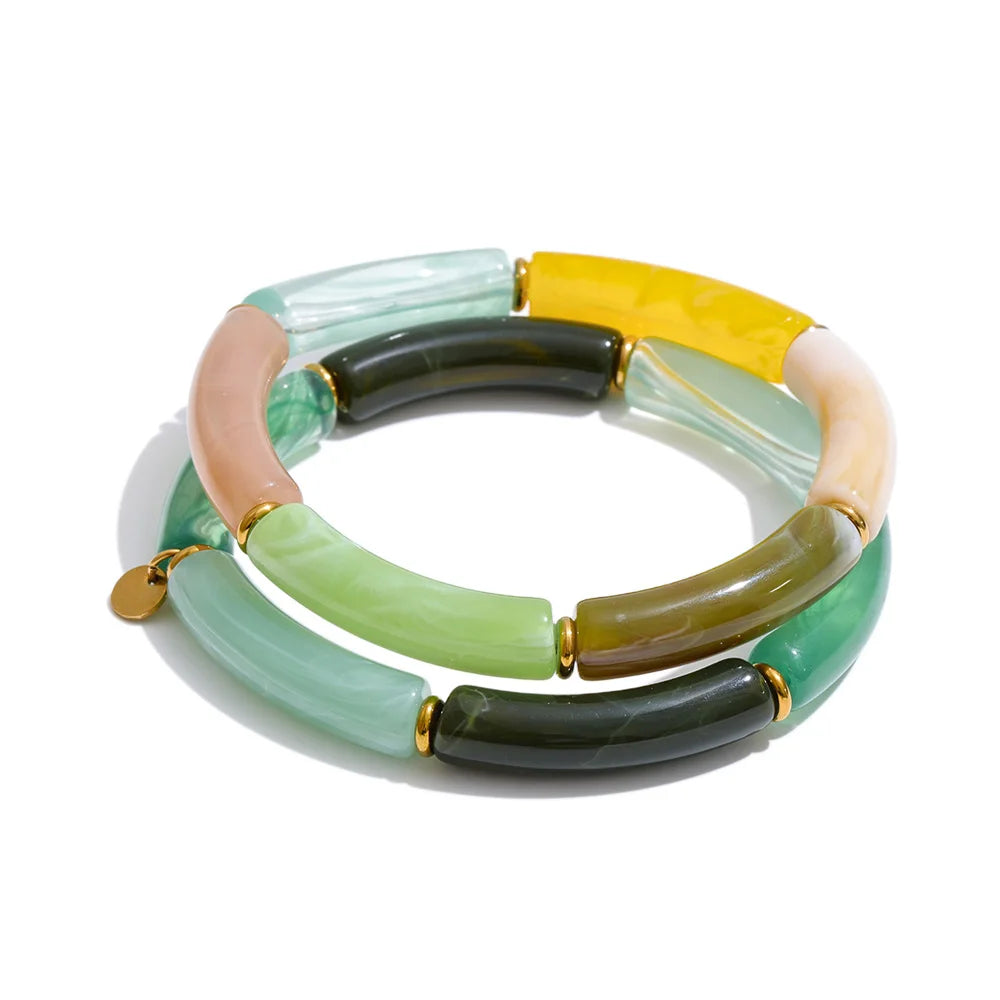 Acrylic & Gold Bangle