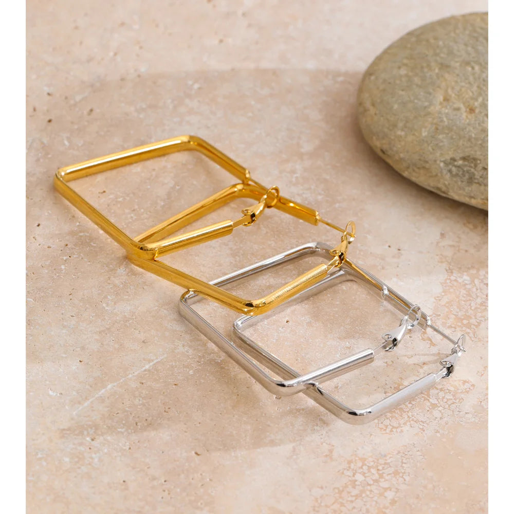 Square Hollow Earrings