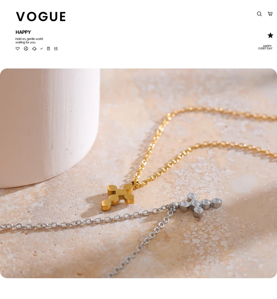 Crystal Cross Necklace