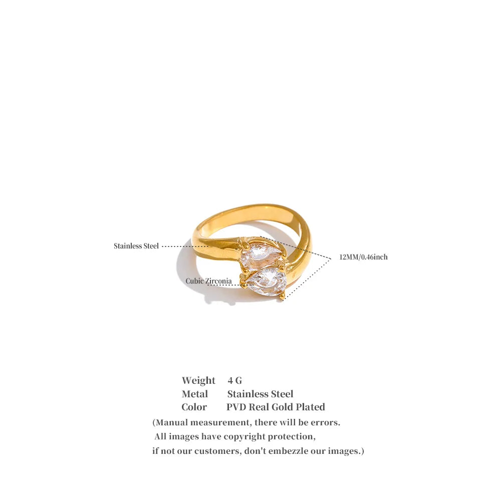 Double Crystal Ring