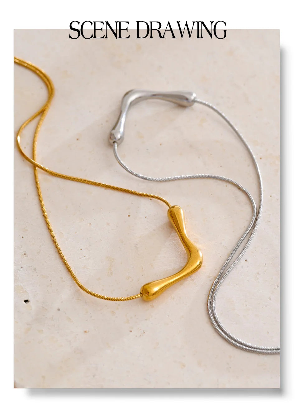 Sculpted Wave Necklace