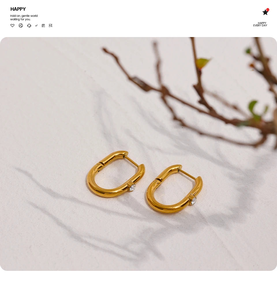 Sleek Geometric Hoop Earrings