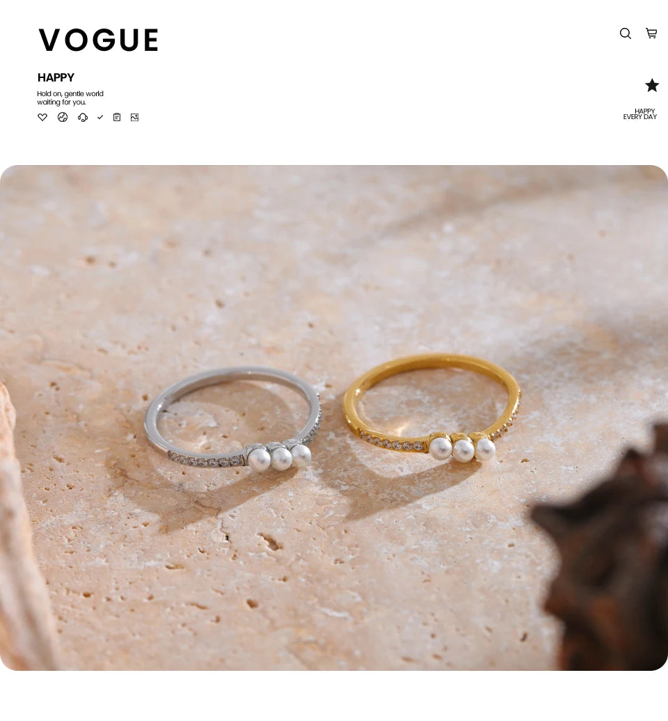 Pearl Crystal Ring
