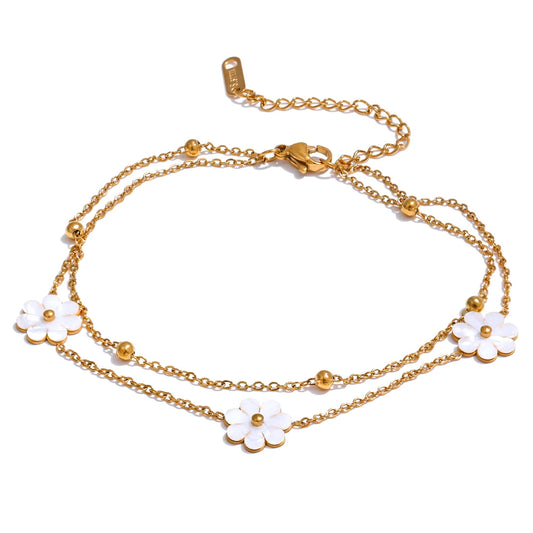 Double Layer Charm Anklet