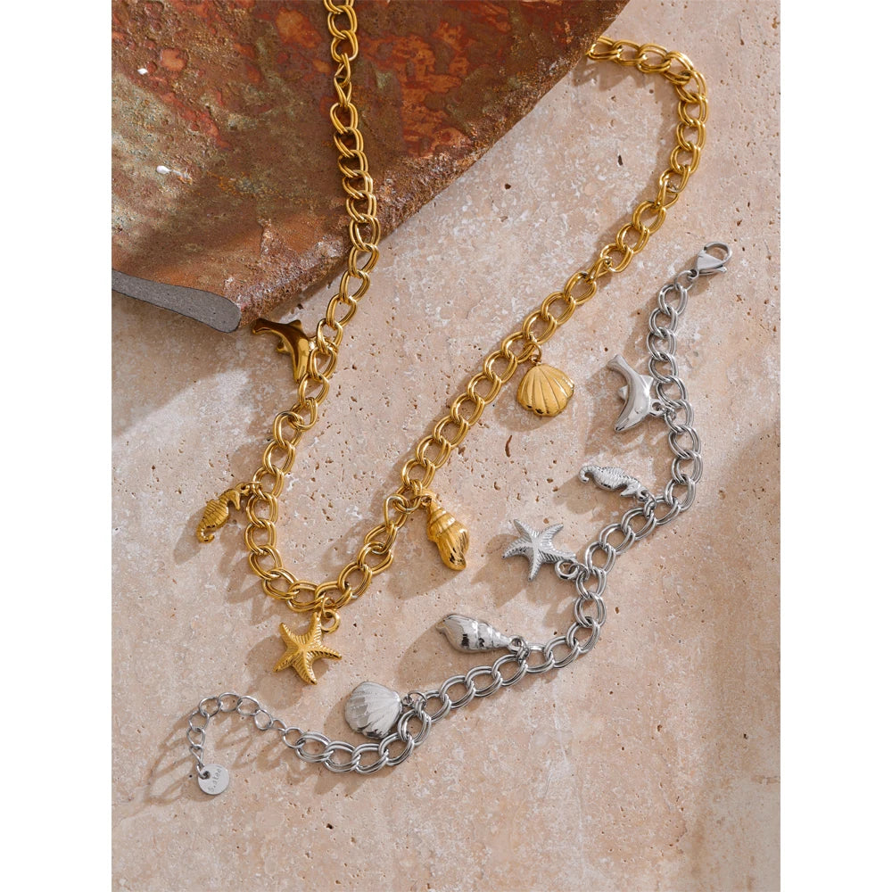 Celestial Charm Bracelet & Necklace Set