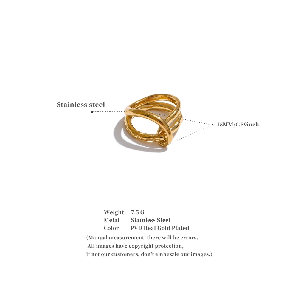 Bold Geometric Gold Ring