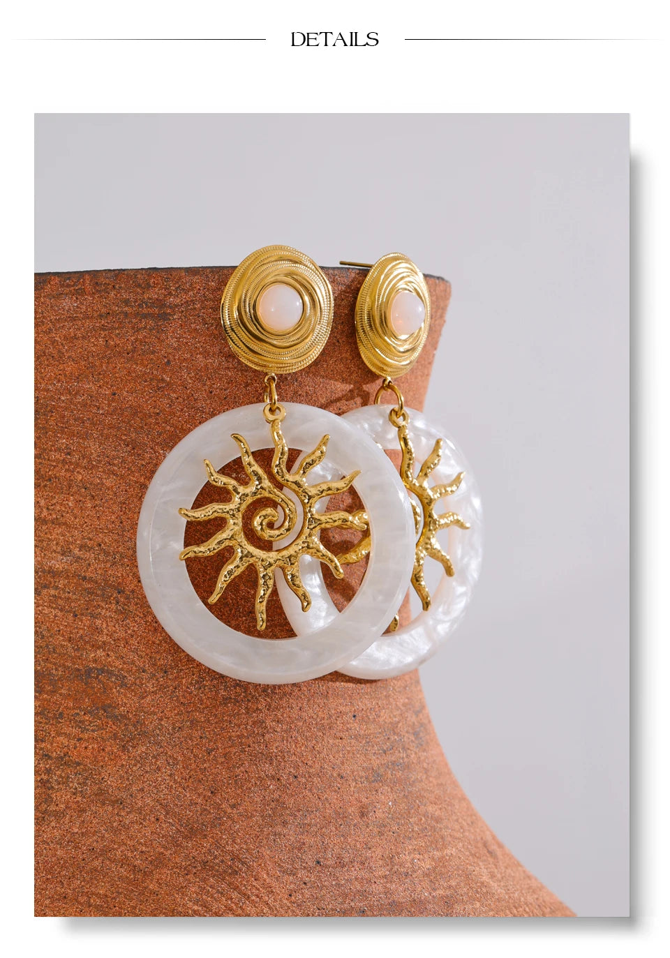 Sun & Pearl Earrings