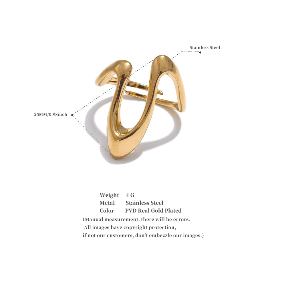 Fluid Wave Ring