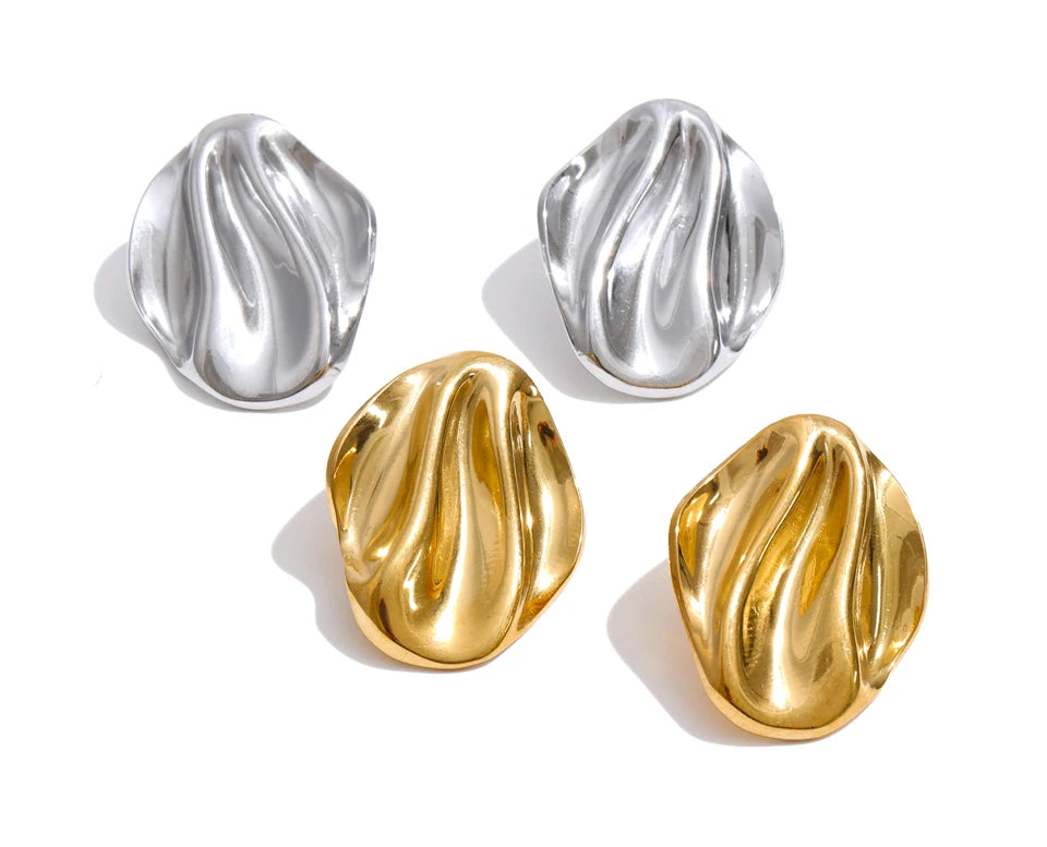 Sculpted Gold Earrings
