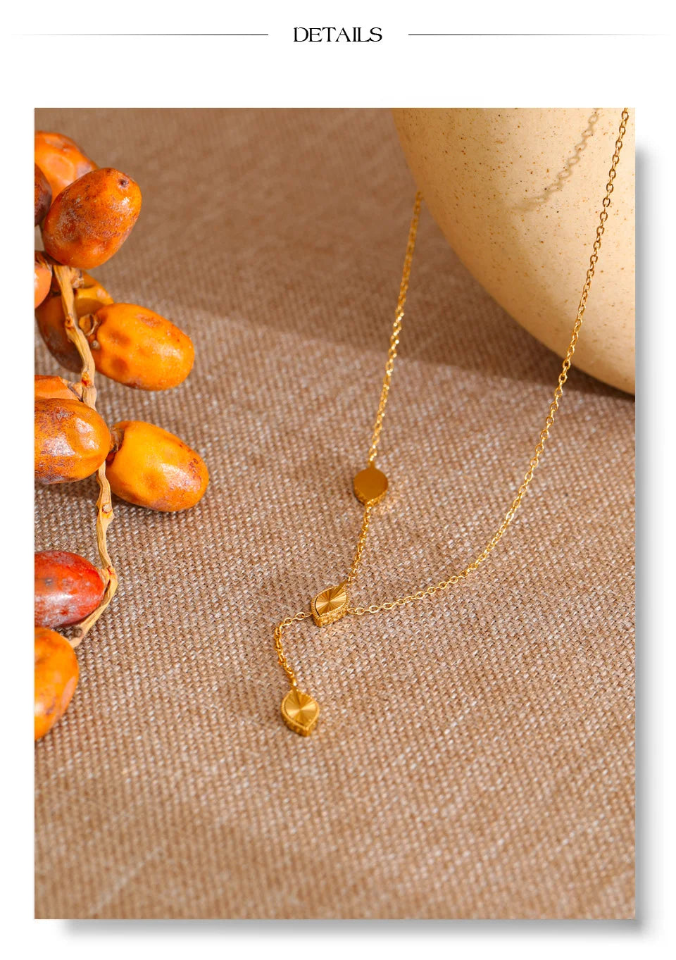 Golden Drop Lariat Necklace