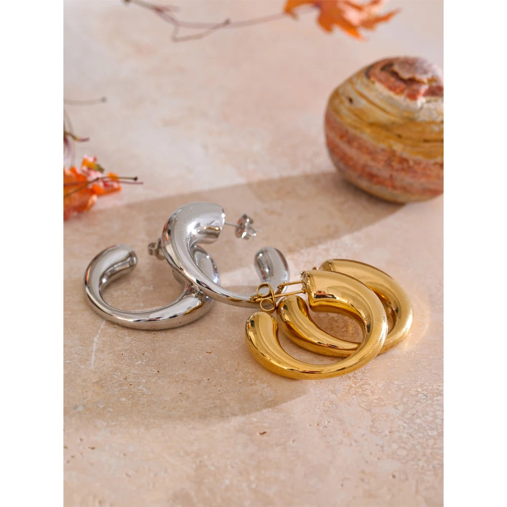 Open Crescent Hoops