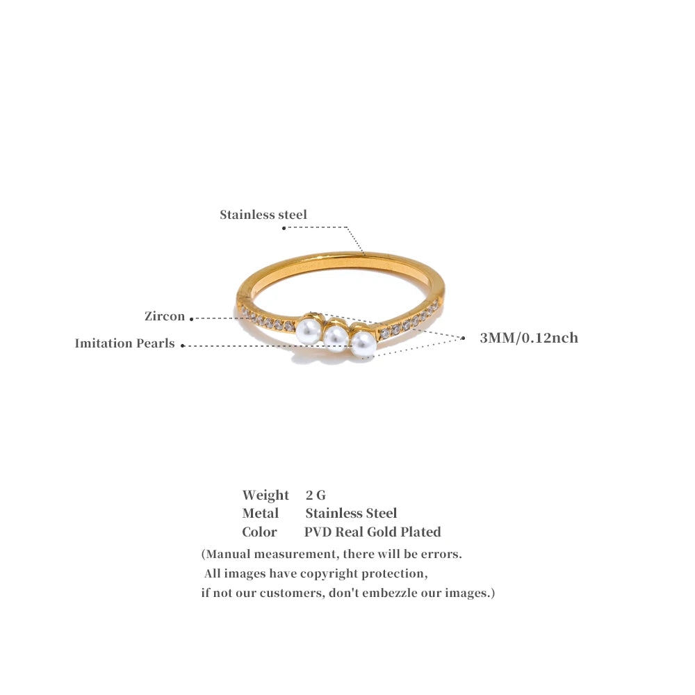 Pearl Crystal Ring