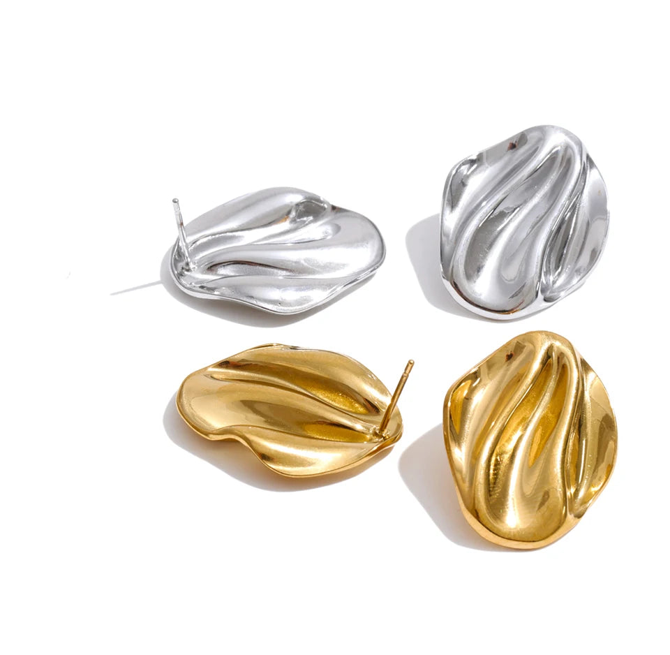 Sculpted Gold Earrings