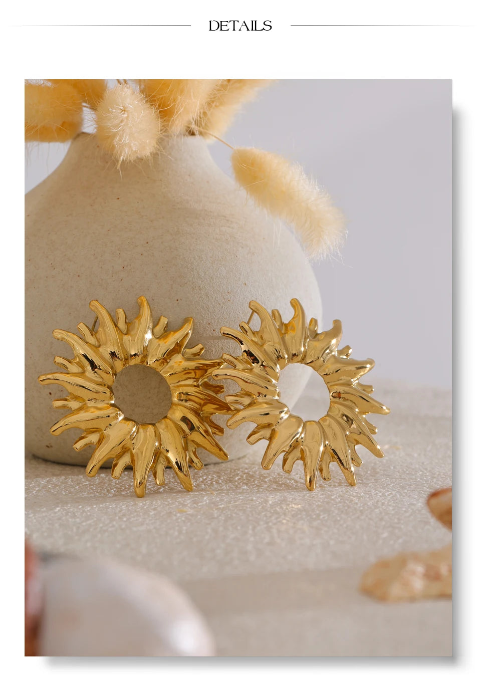 Golden Sunburst Earrings