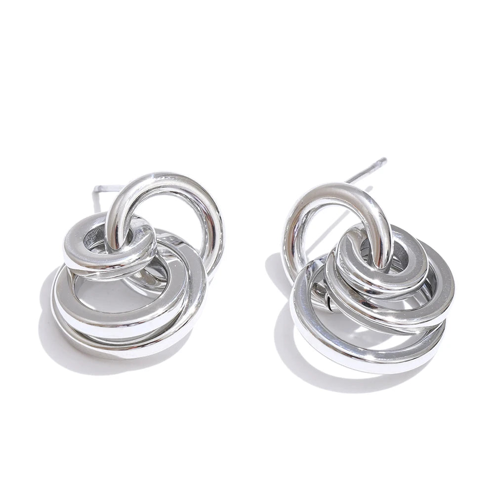 Interlocking Circle Earrings
