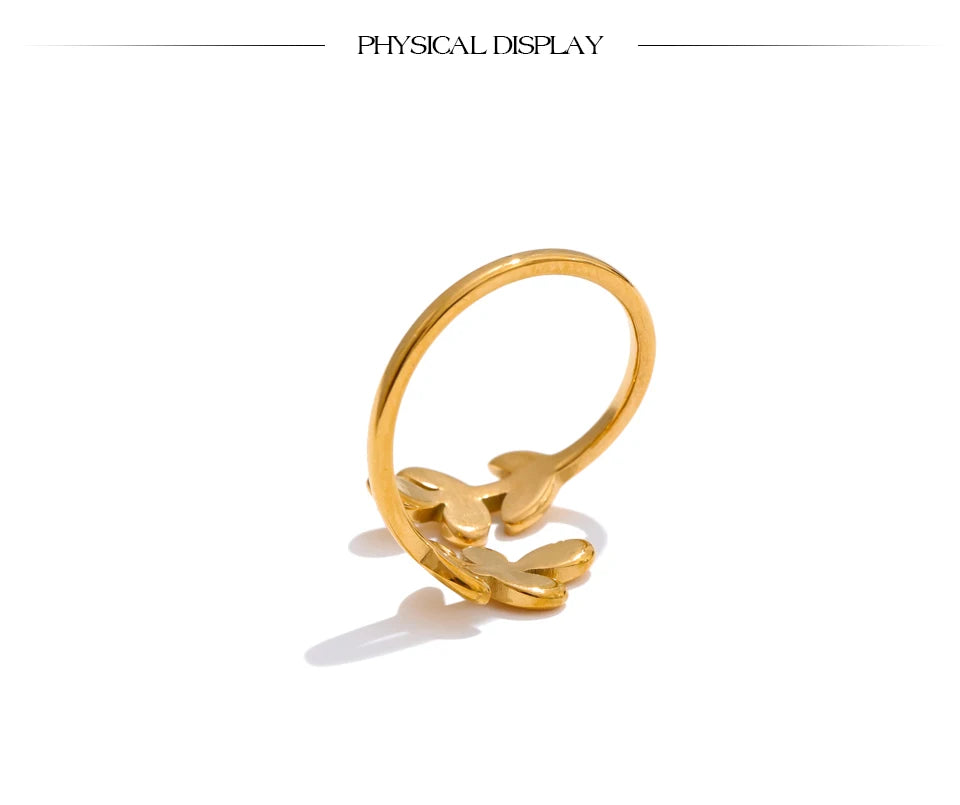 Double Clover Open Ring