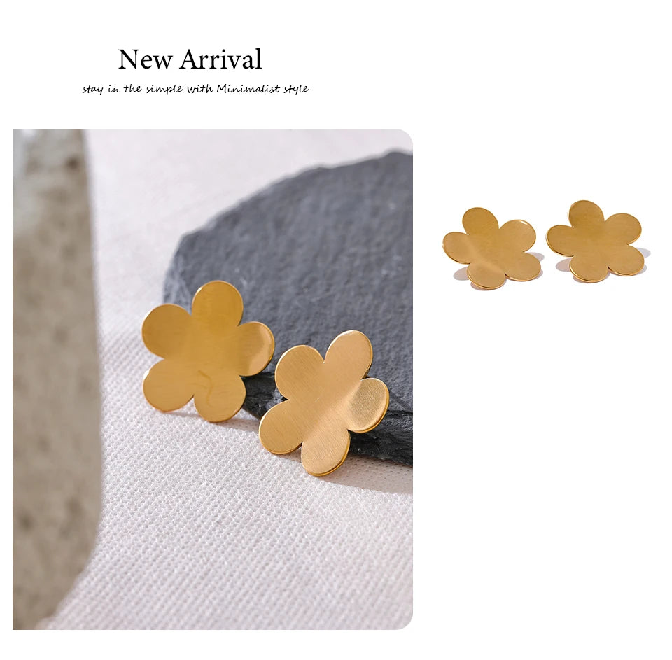 Gold Flower Earrings