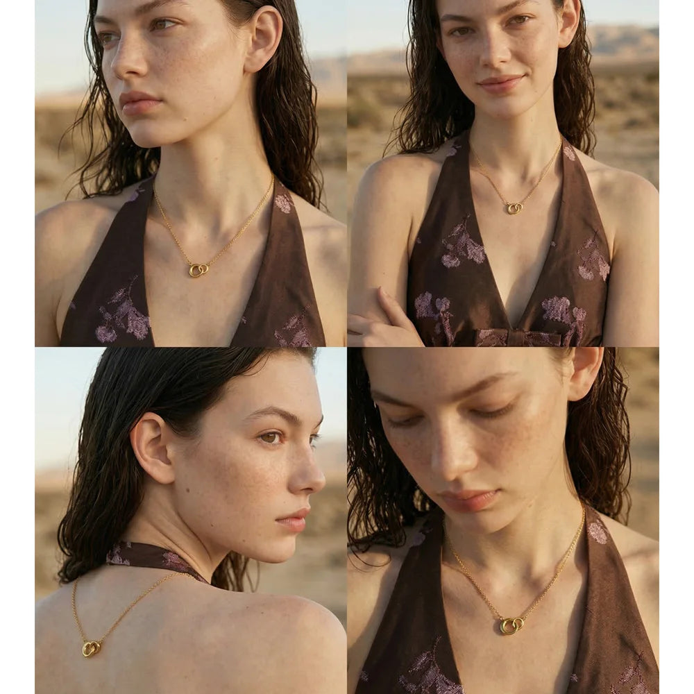 Double Ring Necklace