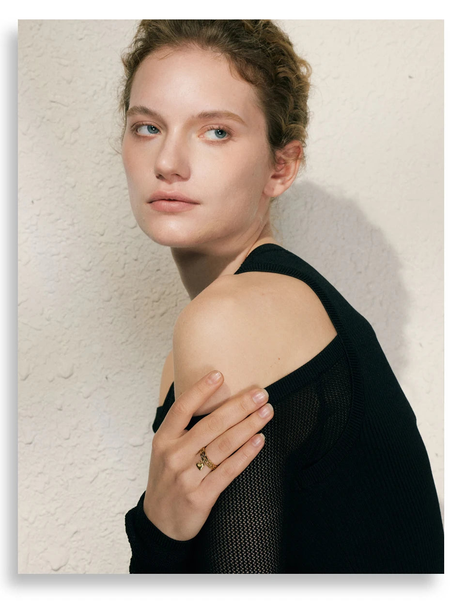 Romantic Heart Gold Ring