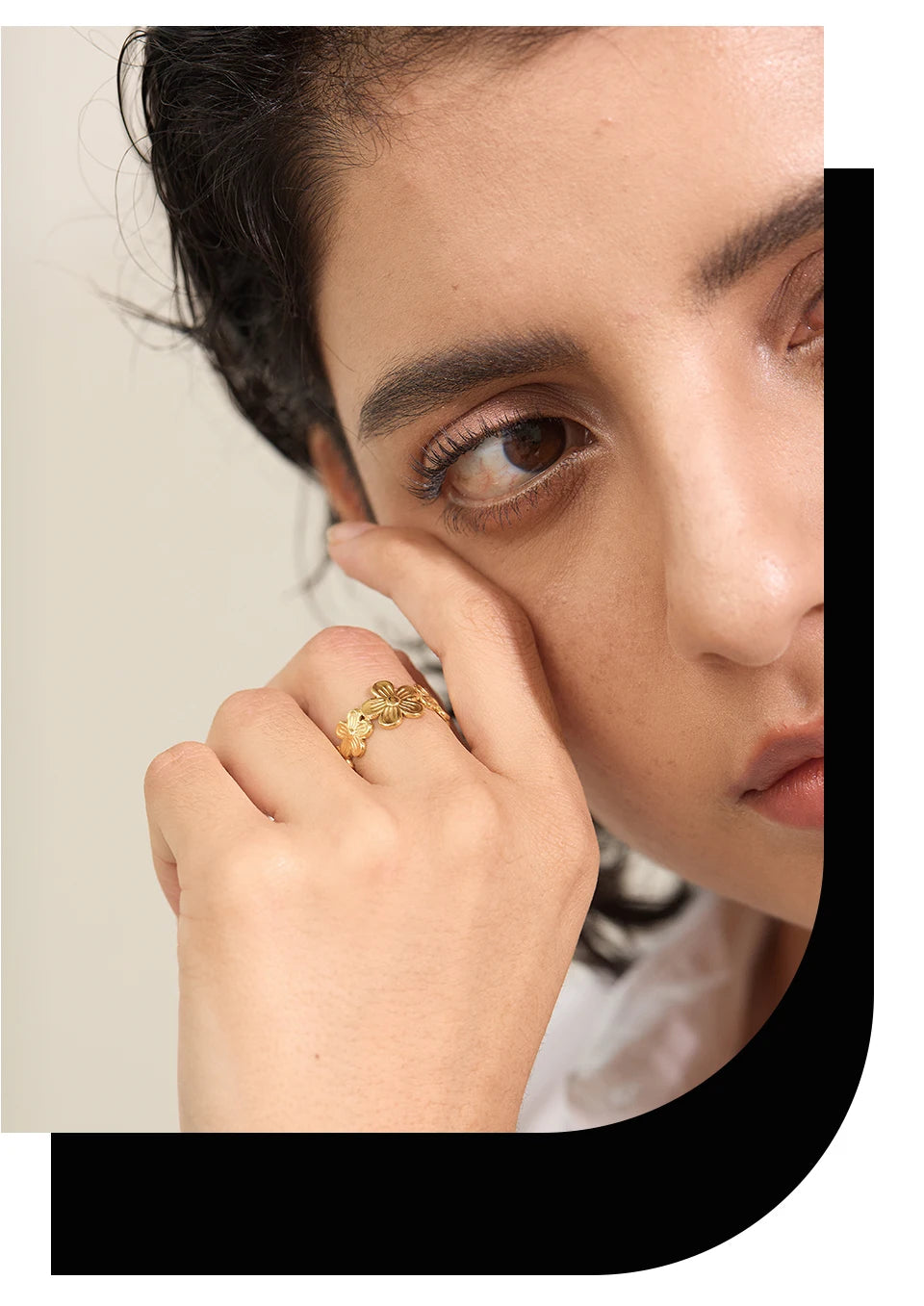 Textured Floral Ring