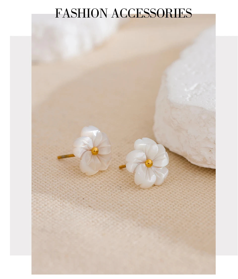 White Blossom Studs