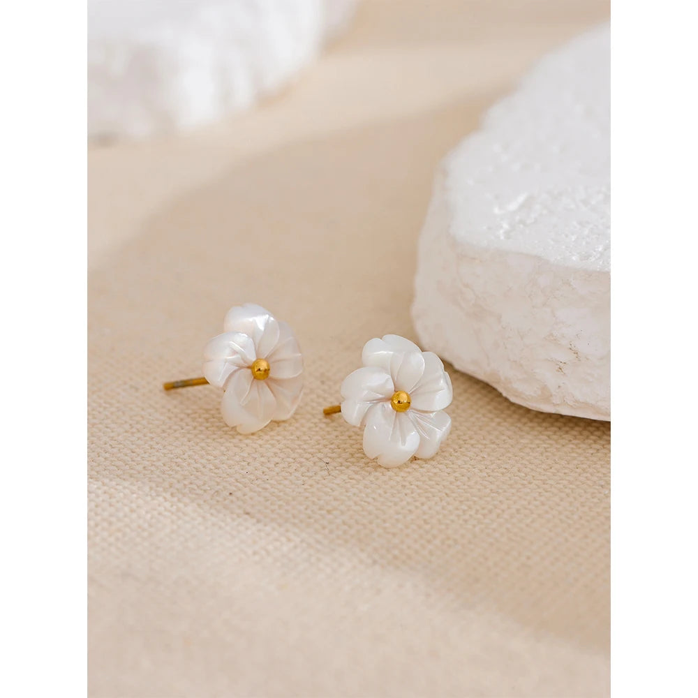 White Blossom Studs