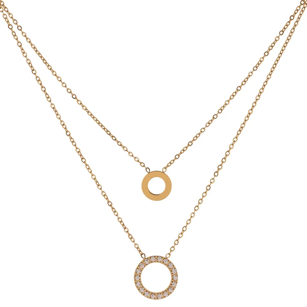 Brilliant CZ Double Pendant
