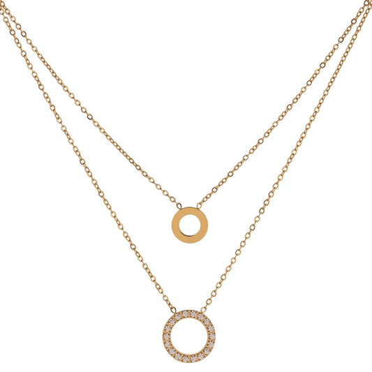 Brilliant CZ Double Pendant