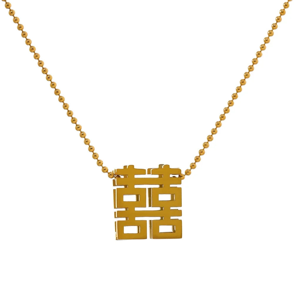 Double Happiness Necklace