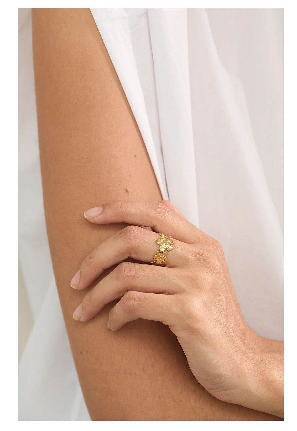 Textured Floral Ring